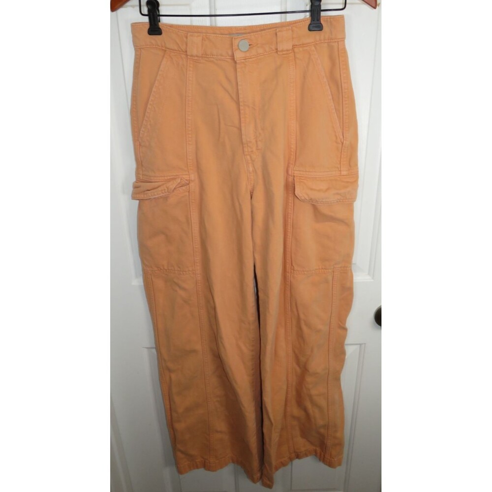 Hudson Jeans High-Rise Wide-Leg Cargo Pants CL2 Size 28x31 in "Clay"
